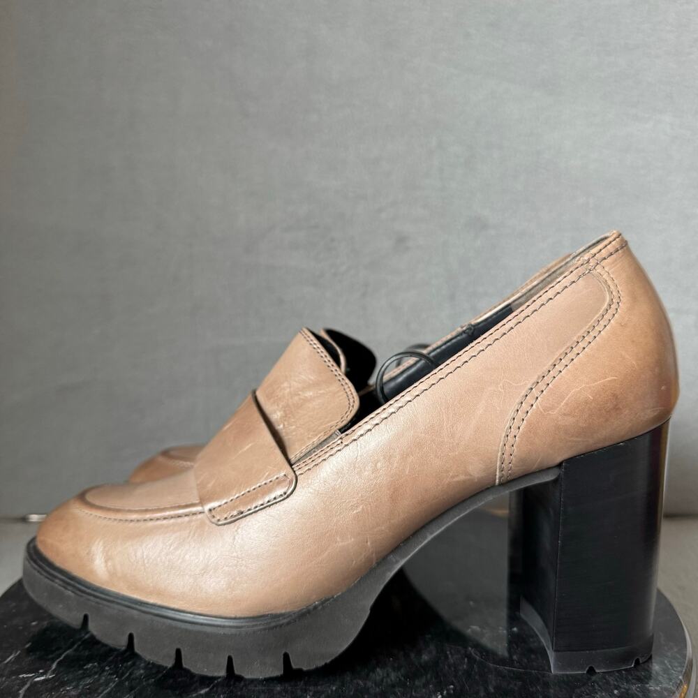 Paul Green Nina Loafer Pump Antelope Gray High Heel Women’s Size 7 UK / 9.5 US